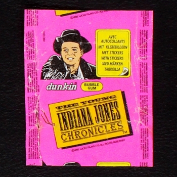 Indiana Jones Chronicles dunkin Bubble Gum - Wrapper