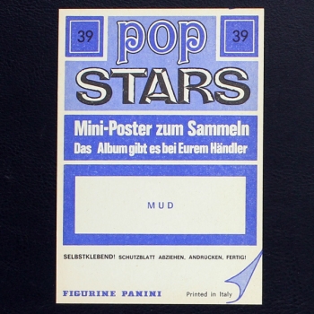 MUD Panini Sticker No. 39 - Pop Stars