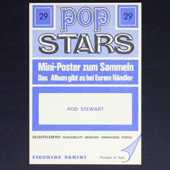 Rod Stewart Panini Sticker No. 129 - Pop Stars