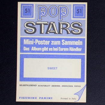 Sweet Panini Sticker No. 51 - Pop Stars