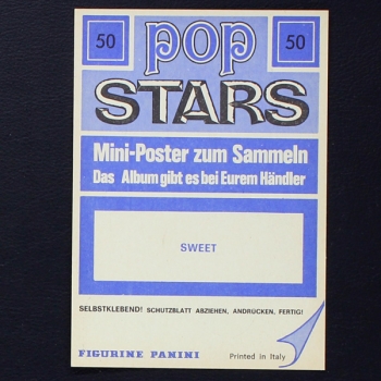 Sweet Panini Sticker No. 50 - Pop Stars