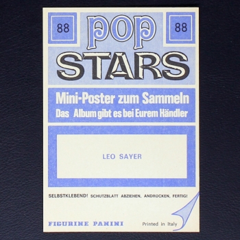 Leo Sayer Panini Sticker No. 88 - Pop Stars