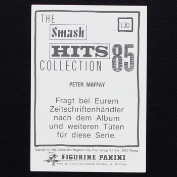 Peter Maffay Panini Sticker No. 130 - Smash Hits 85