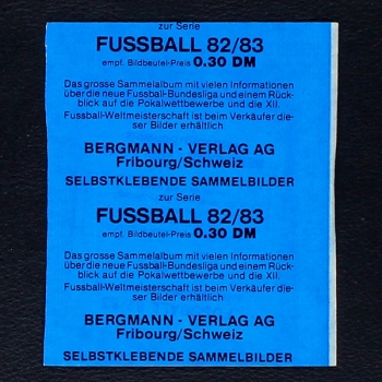 Fußball 82 Bergmann Sticker Tüte