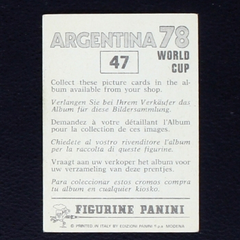 Argentina 78 Nr. 047 Panini Sticker Killer