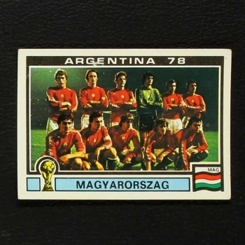 Argentina 78 Nr. 062 Panini Sticker Team Magyarorszag