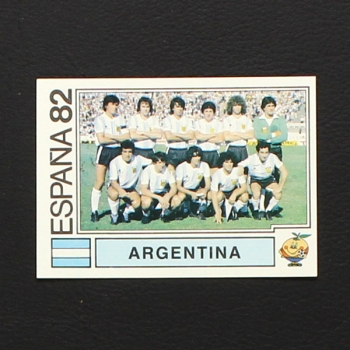 Espana 82 Nr. 165 Panini Sticker Argentina Mannschafttina Mannschaft