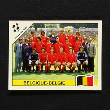 Italia 90 Nr. 328 Panini Sticker Belgique Mannschaft