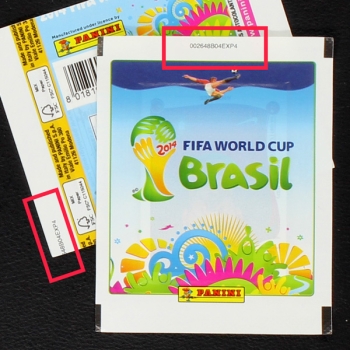 Brasil 2014 Panini Sticker Tüte - belgische Version + Nummer