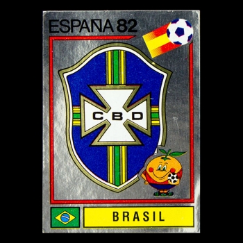 Espana 82 Nr. 364 Panini Sticker Brasil Wappen