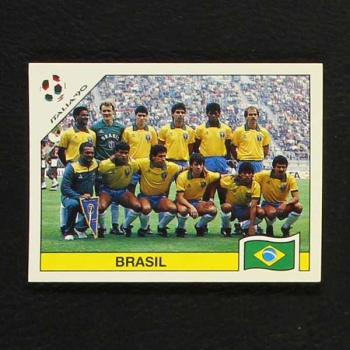 Italia 90 Nr. 194 Panini Sticker Brasil Mannschaft