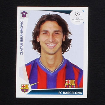 Zlatan Ibrahimovic Panini Sticker 358 Serie Champions League 2009