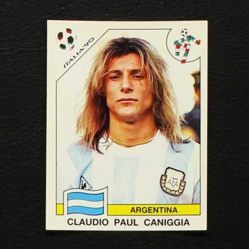 Italia 90 Nr. 129 Panini Sticker Claudio Paul Caniggia