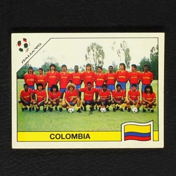 Italia 90 No. 289 Panini sticker Colombia team