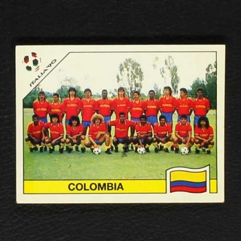 Italia 90 Nr. 289 Panini Sticker Colombia Mannschaft