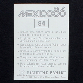 Mexico 86 Nr. 084 Panini Sticker Diego Armando Maradona