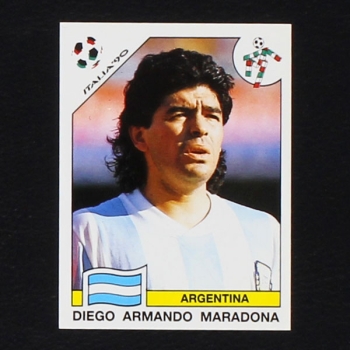 Italia 90 Nr. 128 Panini Sticker Diego Armando Maradona