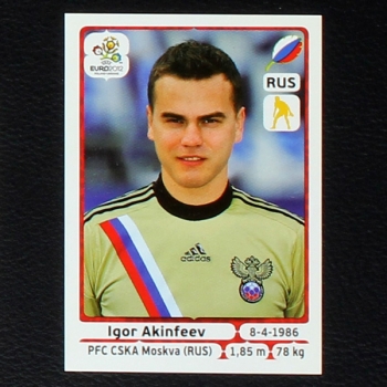 Akinfeev Panini Sticker No. 113 - Euro 2012