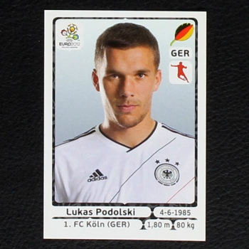 Podolski Panini Sticker No. 244 - Euro 2012