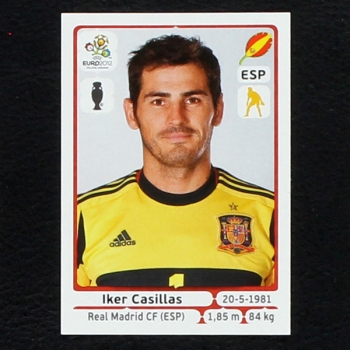 Casillas Panini Sticker No. 287 - Euro 2012