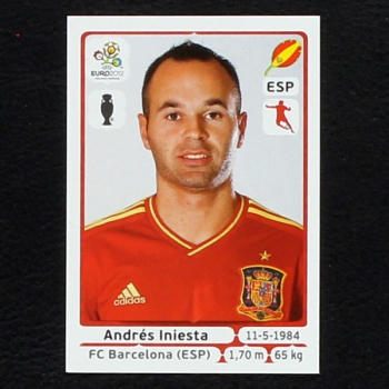 Iniesta Panini Sticker No. 299 - Euro 2012