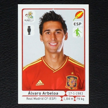 Arbeloa Panini Sticker No. 292 - Euro 2012