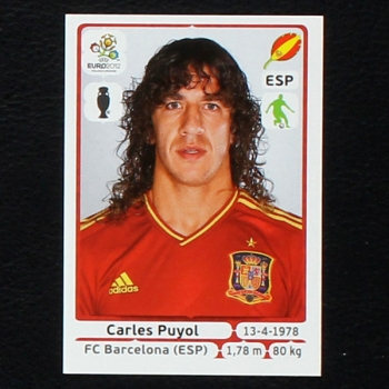 Puyol Panini Sticker No. 289 - Euro 2012