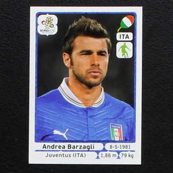 Barzagli Panini Sticker No. 319 - Euro 2012