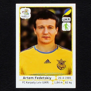 Fedetskiy Panini Sticker No. 408 - Euro 2012