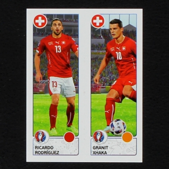 Rodriguez - Xhaka Panini Sticker No. 98 - Euro 2016