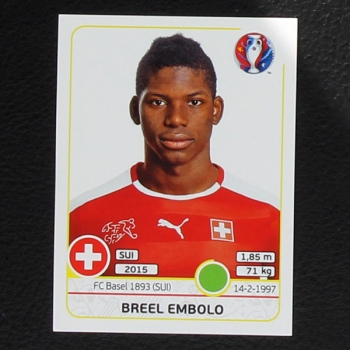 Breel Embolo Panini Sticker No. 117 - Euro 2016