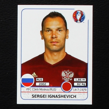 Sergei Ignashevich Panini Sticker No. 163 - Euro 2016