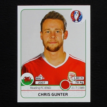 Chris Gunter Panini Sticker No. 185 - Euro 2016