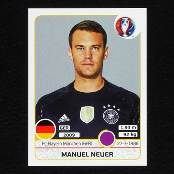 Manuel Neuer Panini Sticker No. 241 - Euro 2016