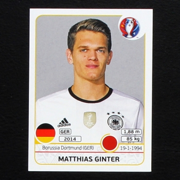 Matthias Ginter Panini Sticker No. 245 - Euro 2016