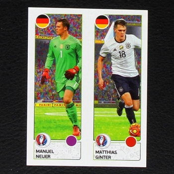 Neuer - Ginter Panini Sticker No. 262 - Euro 2016