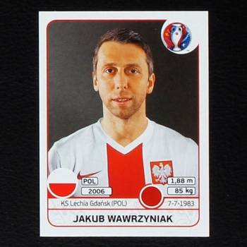 Jakub Wawrzyniak Panini Sticker No. 299 - Euro 2016