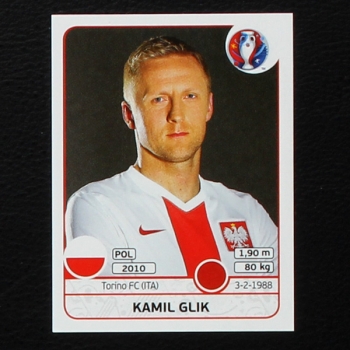 Kamil Glik Panini Sticker No. 295 - Euro 2016