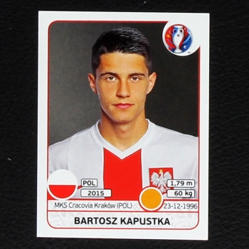 Bartosz Kapustka Panini Sticker No. 309 - Euro 2016