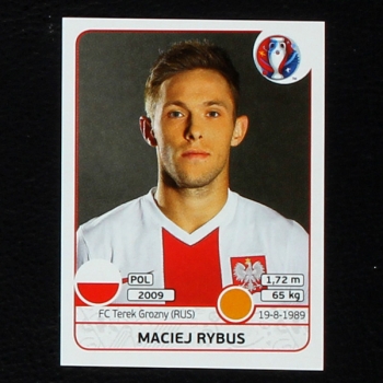 Maciej Rybus Panini Sticker No. 303 - Euro 2016