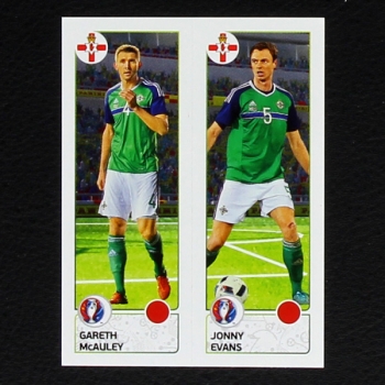 McAuley - Evans  Panini Sticker No. 321 - Euro 2016