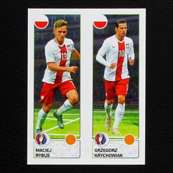 Rybus - Krychowiak Panini Sticker No. 316 - Euro 2016