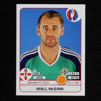 Niall McGinn Panini Sticker No. 336 - Euro 2016