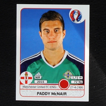 Paddy McNair Panini Sticker No. 333 - Euro 2016