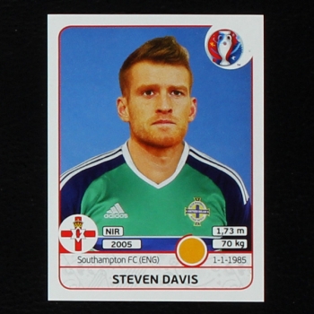 Steven Davis Panini Sticker No. 339 - Euro 2016