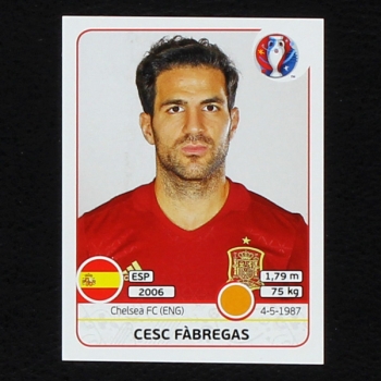 Cesc Fabregas Panini Sticker No. 362 - Euro 2016