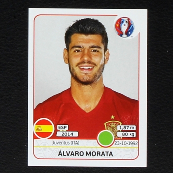 Alvaro Morata Panini Sticker No. 370 - Euro 2016