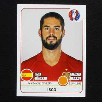 Isco Panini Sticker No. 365 - Euro 2016