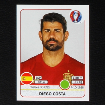 Diego Costa Panini Sticker No. 371 - Euro 2016