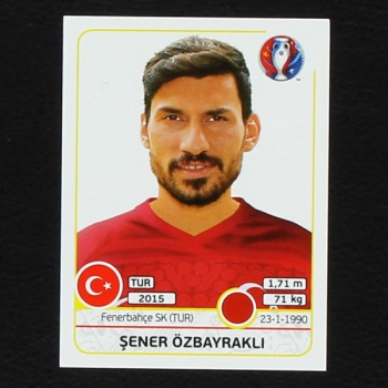 Sener Özbayrakli Panini Sticker No. 410 - Euro 2016